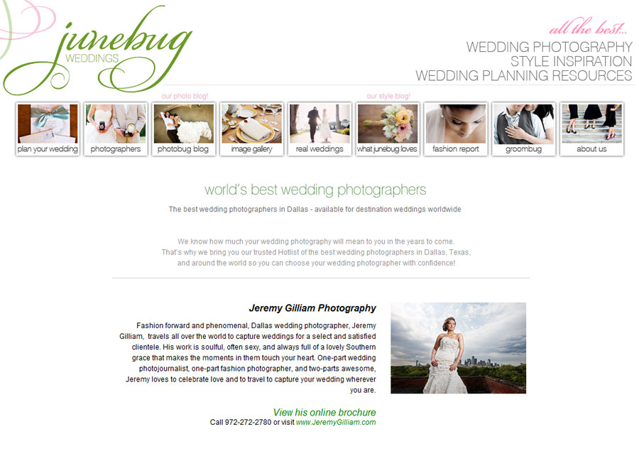Junebug Weddings' World's Best Wedding Photographer Junebug Weddings' World's Best Wedding Photographer